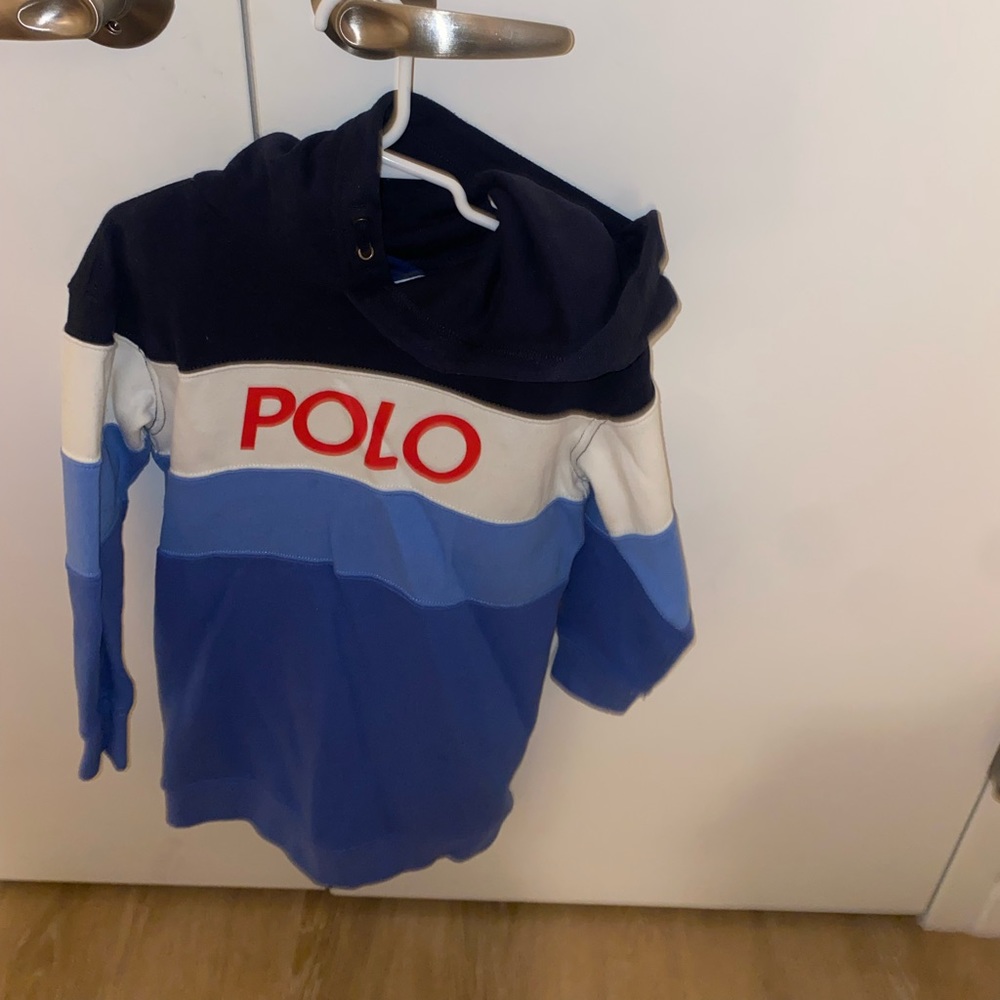 Kids Polo blue sweater dress